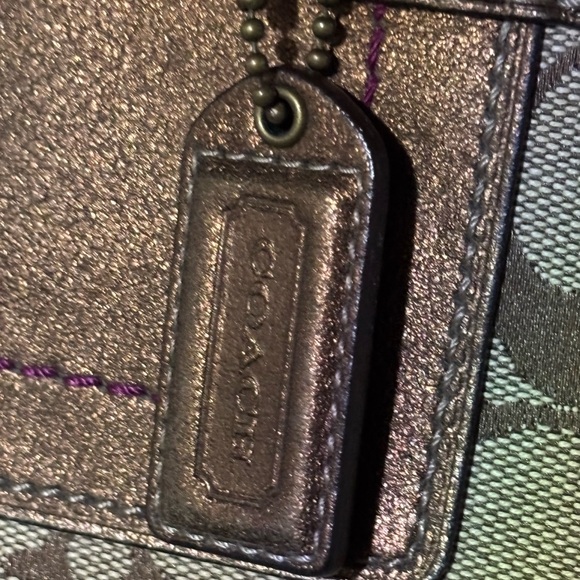 Coach Tan and Brown Signature Tote - Picture 6 of 16